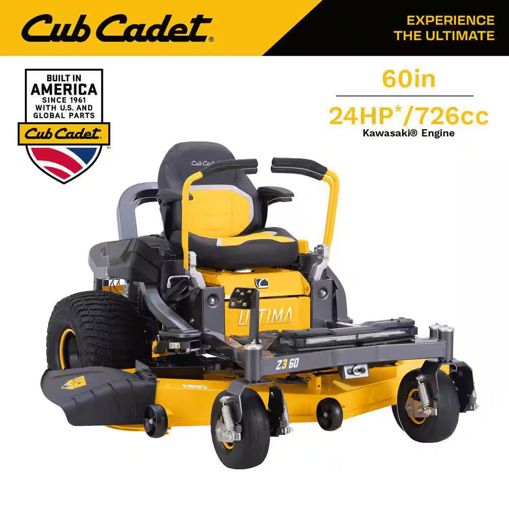Ultima Z3 50In. Fabricated Deck 24HP V-Twin Kawasaki FR Series Engine Gas Zero Turn Lawn Mower W/Front Wheel Suspension