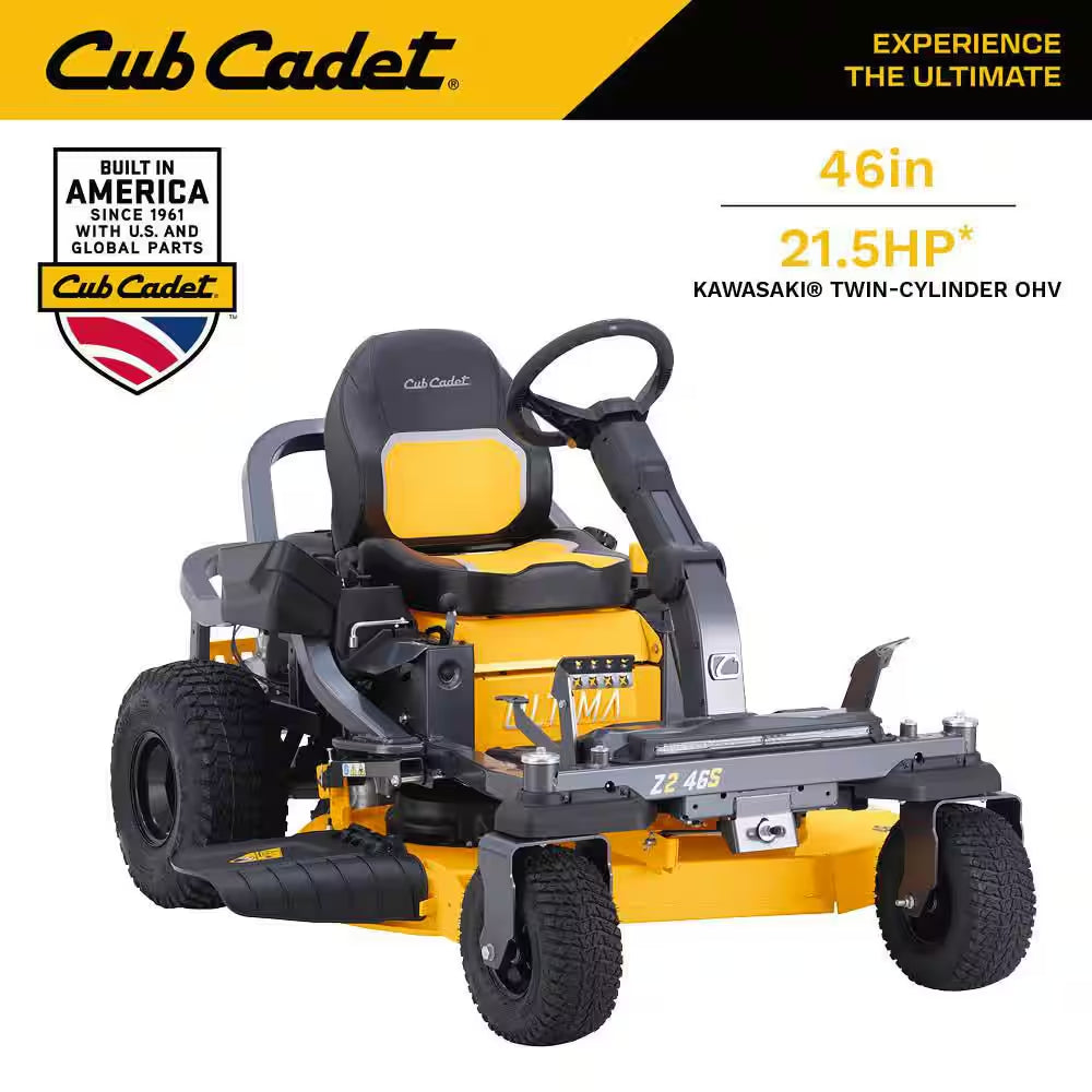 Ultima Z2 60In. Fabricated Deck 24HP V-Twin Kawasaki FR Series Engine Dual Hydro Drive Gas Zero Turn Riding Lawn Mower