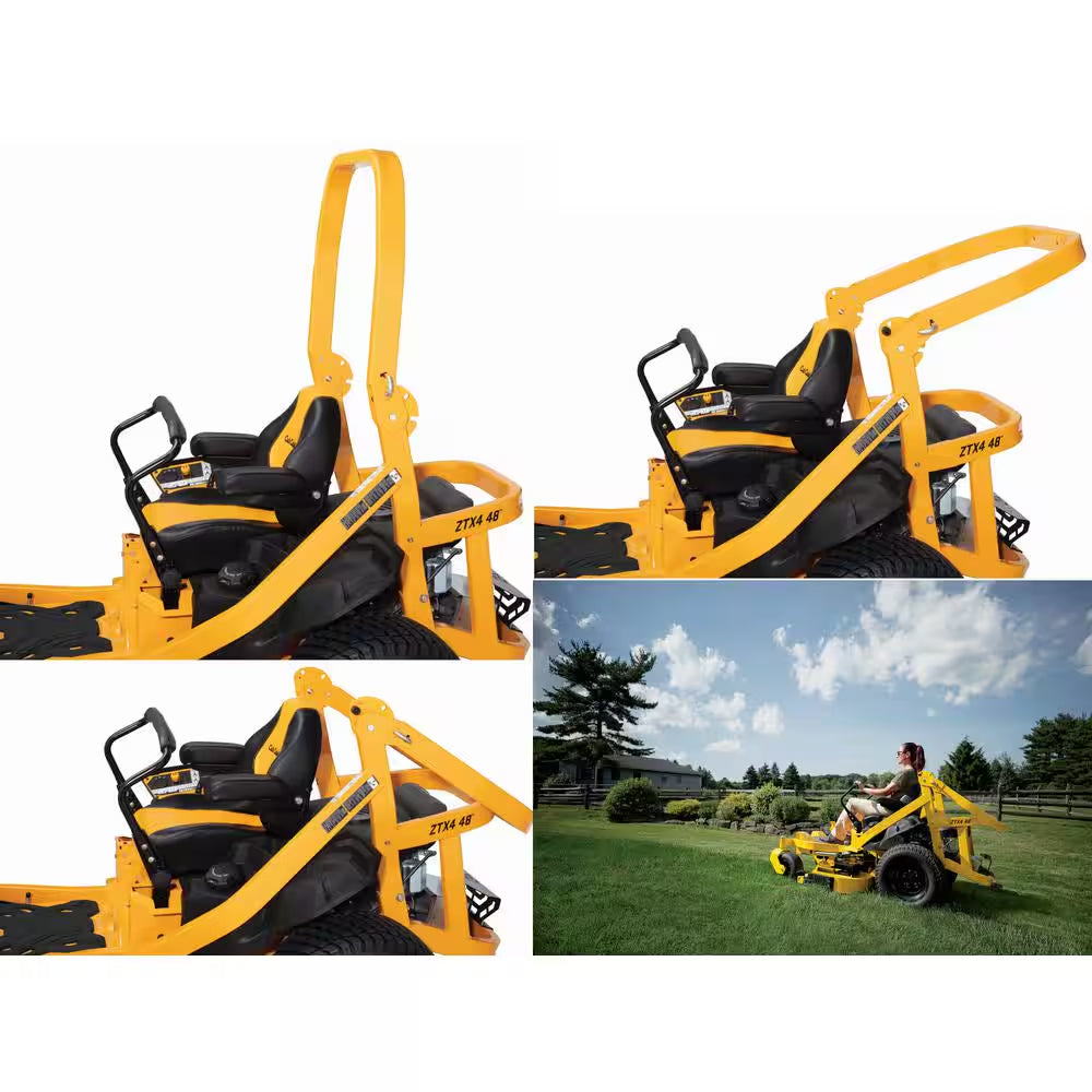 Ultima ZTX4 60 In. Fabricated Deck 24 HP V-Twin Kohler 7000 Pro Series Engine Zero Turn Mower with Roll over Protection