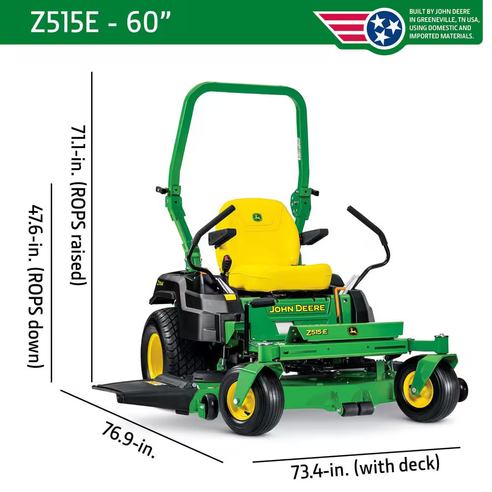 Z515E 60 In. 24 HP V-Twin ELS Gas Dual Hydrostatic Zero Turn Riding Lawn Mower