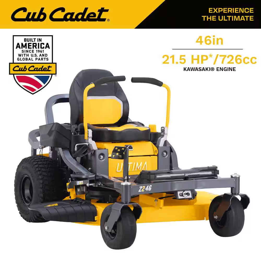 Ultima Z2 50In. Fabricated Deck 23HP V-Twin Kawasaki FR Series Engine Dual Hydro Drive Gas Zero Turn Riding Lawn Mower