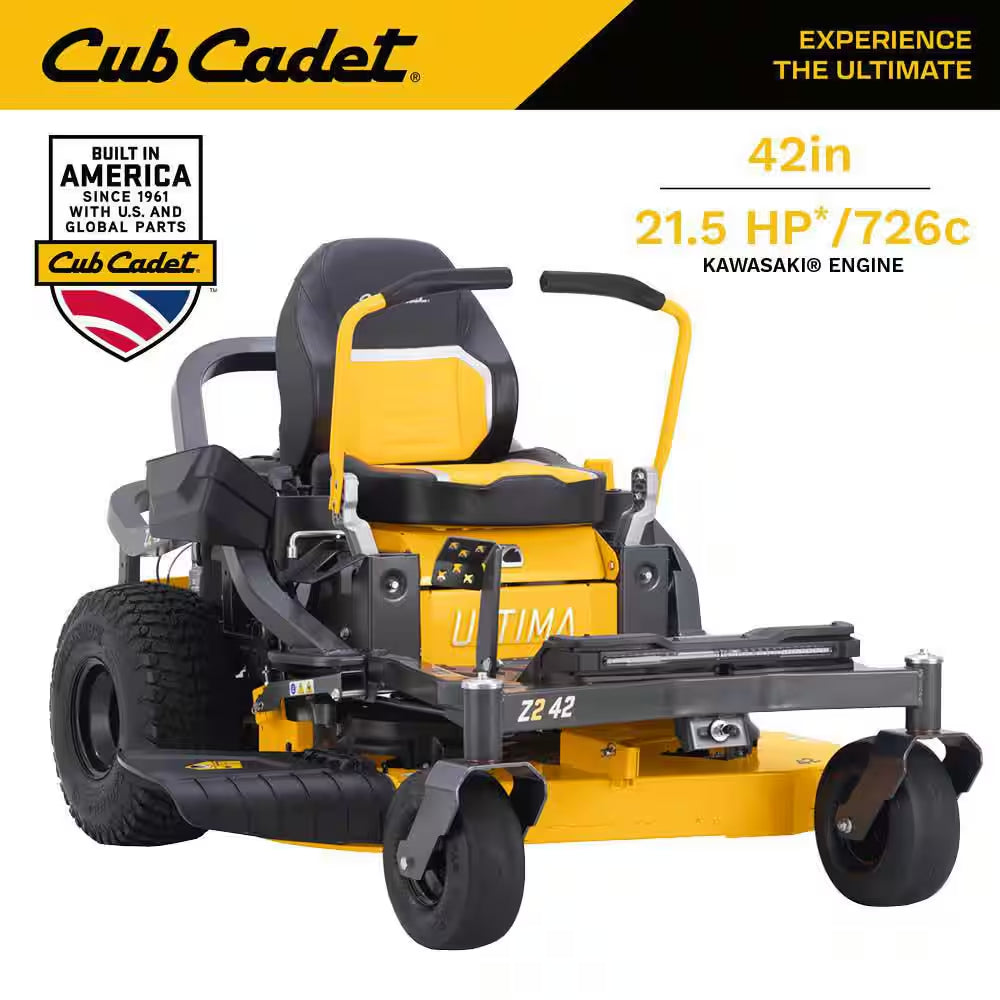 Ultima Z2 46S In. Fab Deck 21. 5HP V-Twin Kawasaki FR Series Engine Gas Zero Turn Riding Mower W/Steering Wheel Control