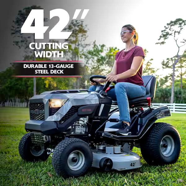 MT100 42 In. 13.5 HP 500Cc Briggs Gas Tractor, Mulching Kit and Double Bagger for 42 In. Deck Combo