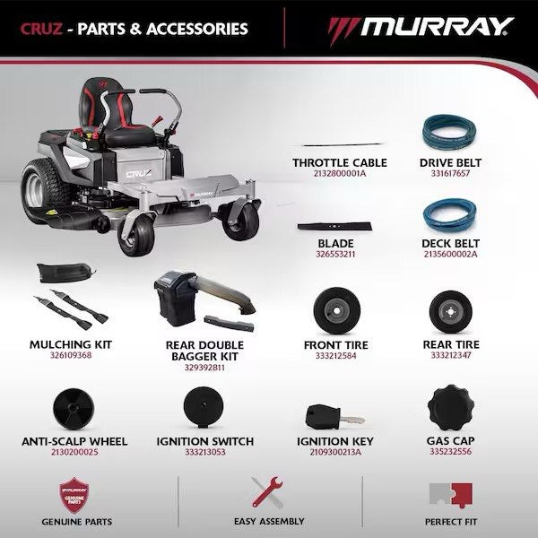 Cruz XD 50 In. 22.0 HP Zero Turn Mower with Mulching Kit and Double Bagger